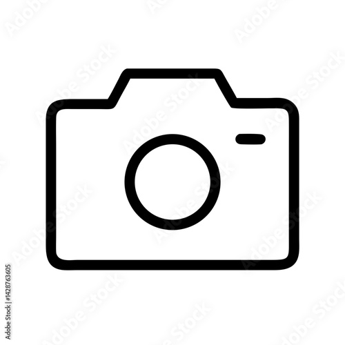 photo camera vector stroke icon for photography, media, apps, and websites
