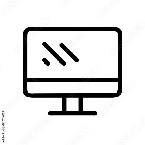 studio monitor vector icon for audio production, music mixing, and sound engineering, flat stroke icon for apps and websites
