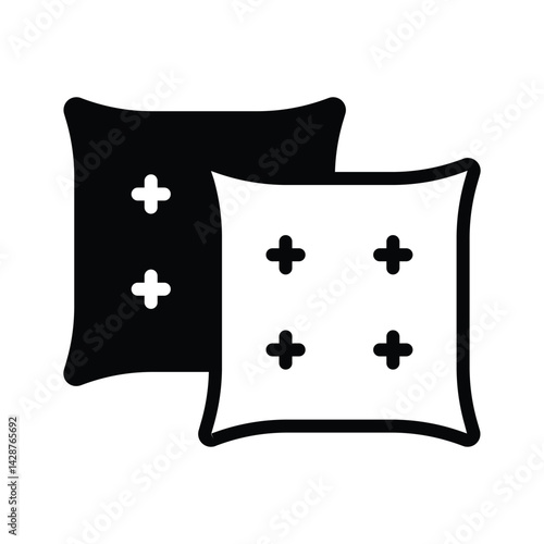 Grab this amazing linear style icon of decorative cushions