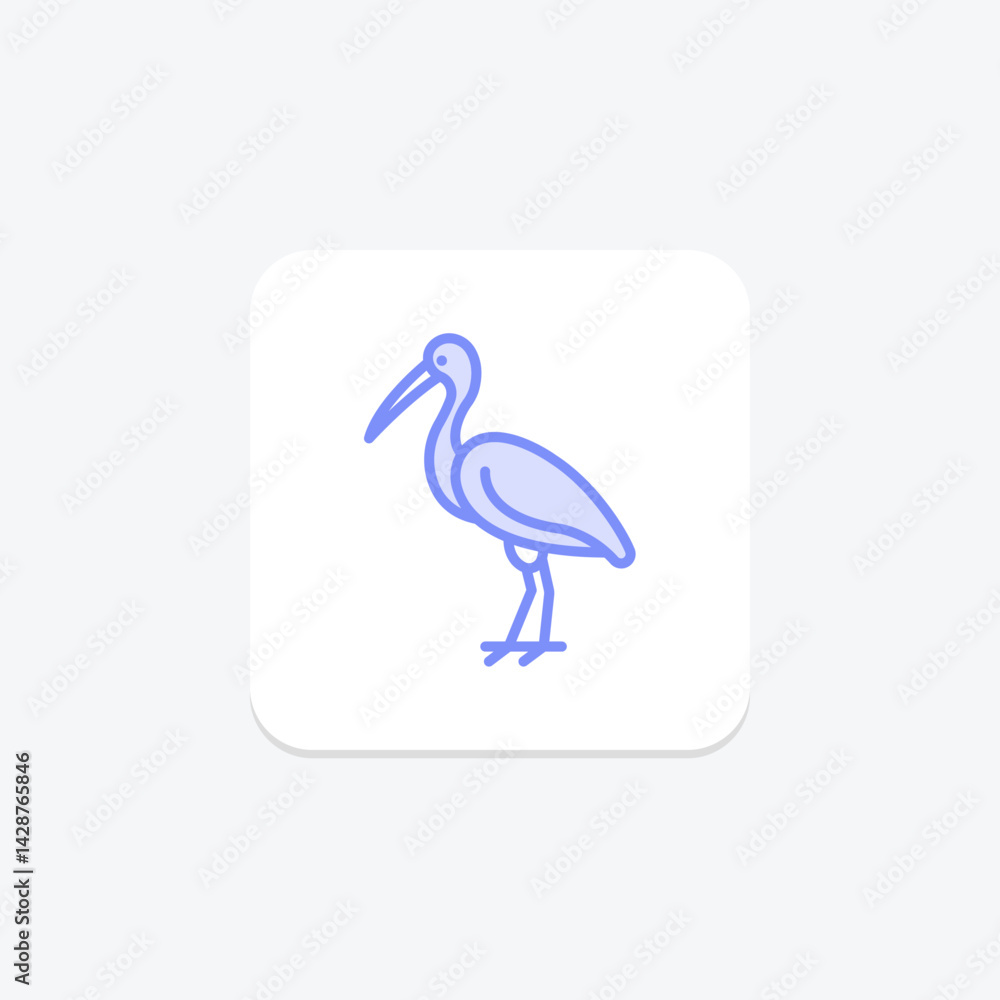 Fototapeta premium Spoonbill, vector, pixel perfect, illustrator file