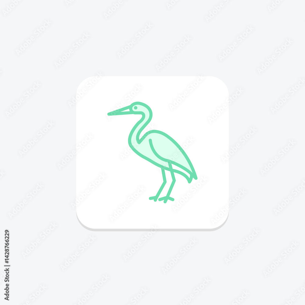 Obraz premium Egret, vector, pixel perfect, illustrator file