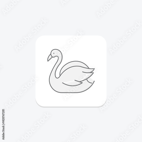 Swan, vector, pixel perfect, illustrator file