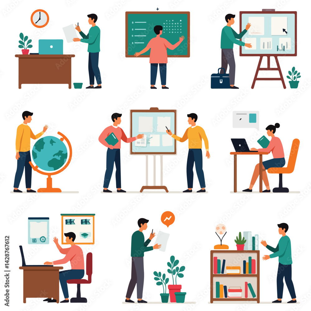 set of business people set of business people