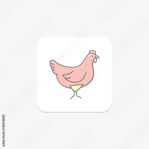 Hen, vector, pixel perfect, illustrator file