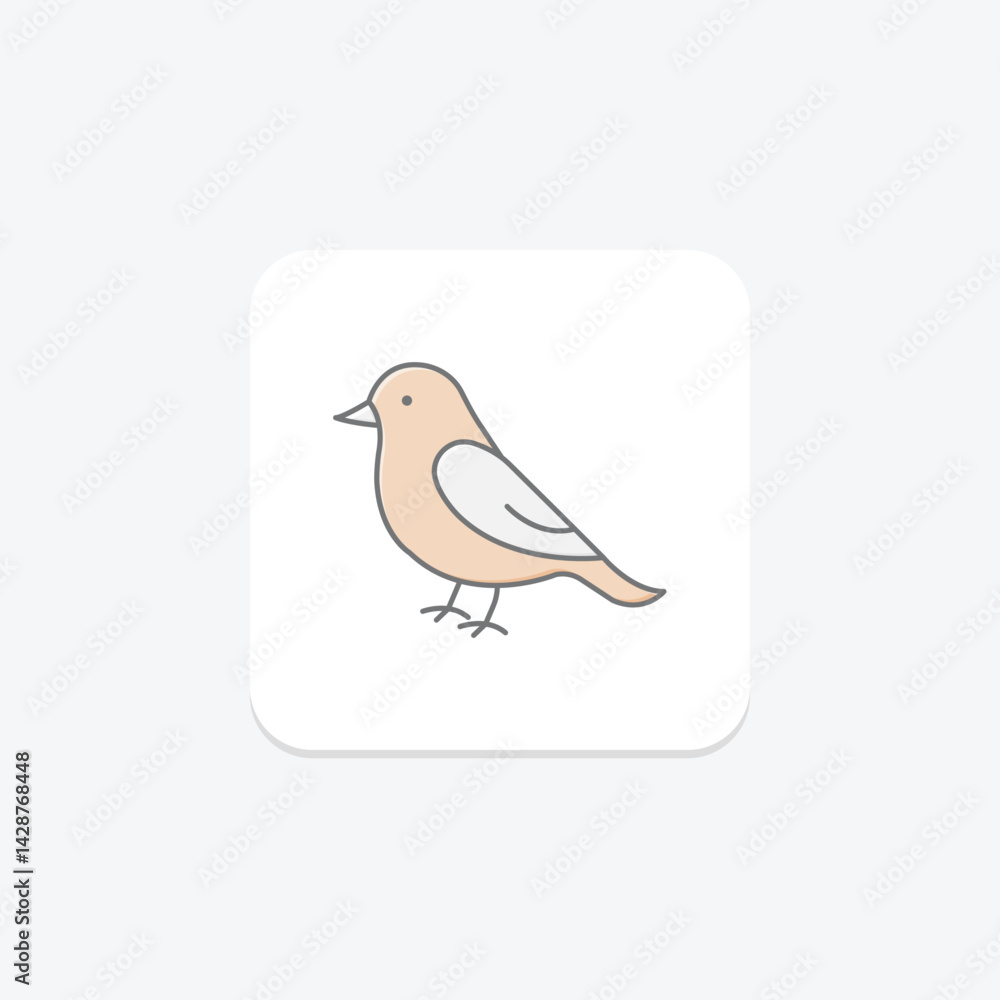 Fototapeta premium Bluebird, vector, pixel perfect, illustrator file