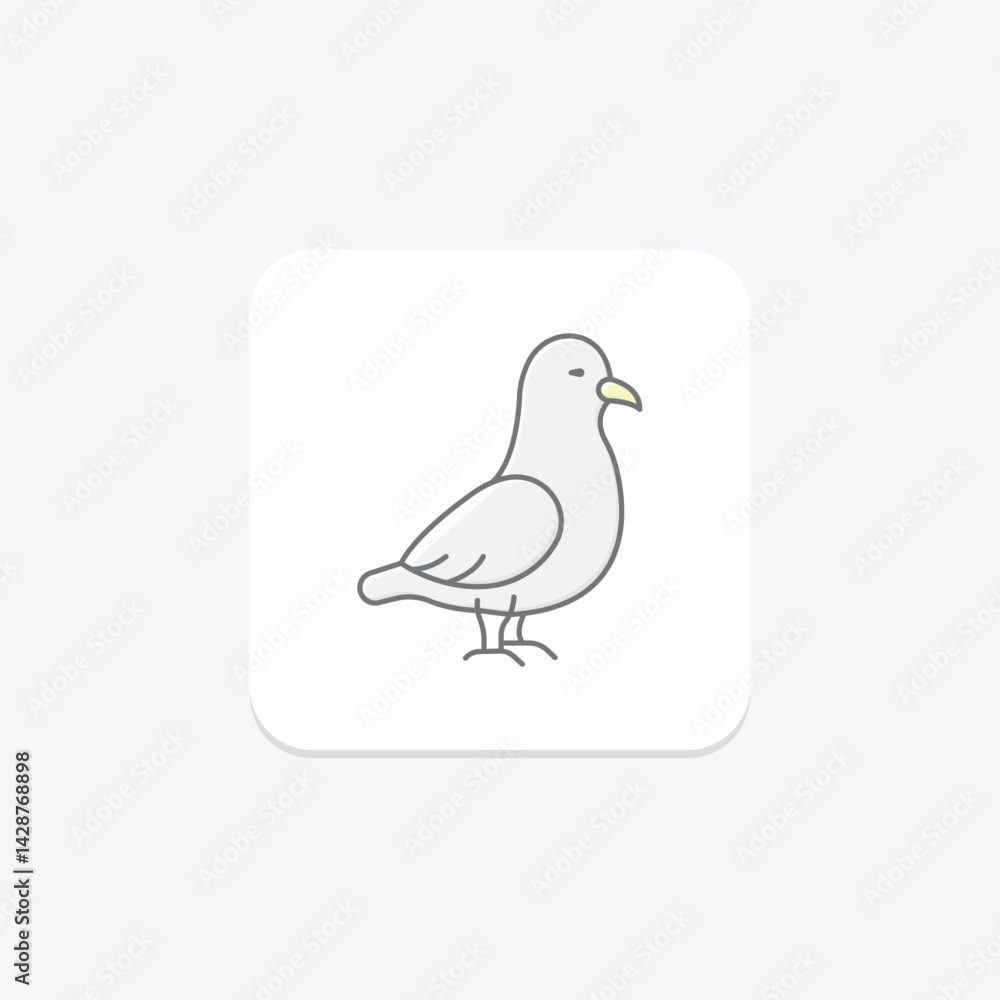 Obraz premium Fulmar, vector, pixel perfect, illustrator file