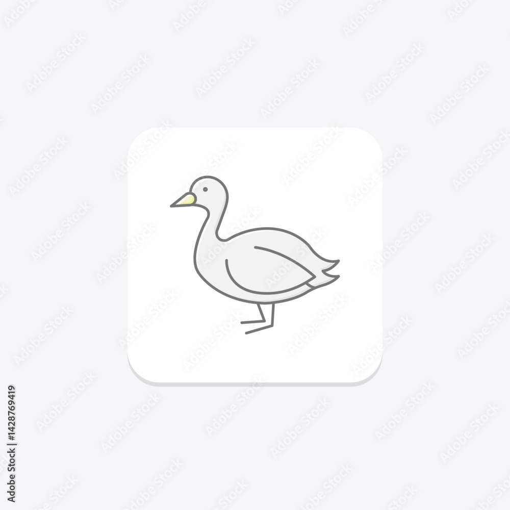 Naklejka premium Coot, vector, pixel perfect, illustrator file