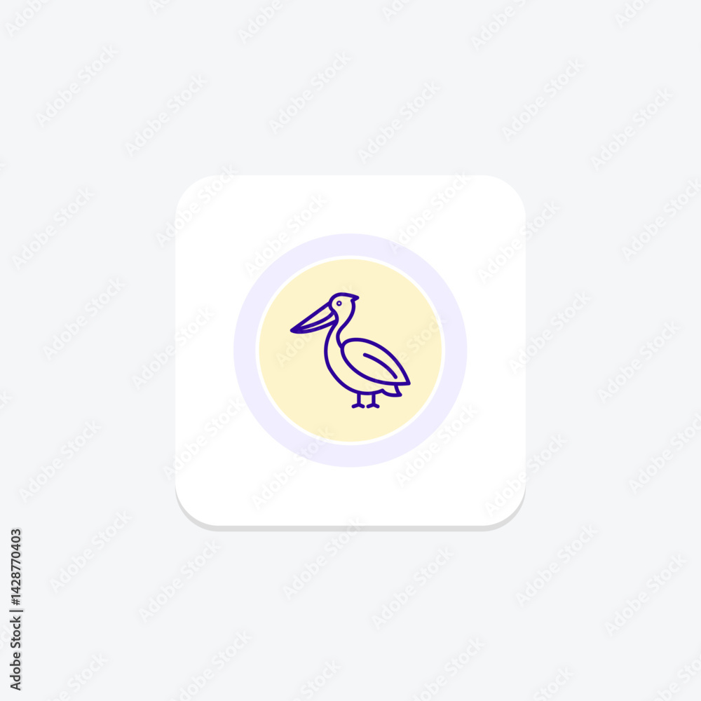 Fototapeta premium Pelican, vector, pixel perfect, illustrator file
