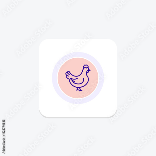 Chicken, vector, pixel perfect, illustrator file