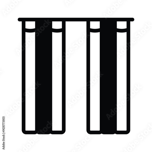 Ready to use line icon showing drapes, available for premium download