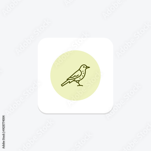 Fieldfare, vector, pixel perfect, illustrator file