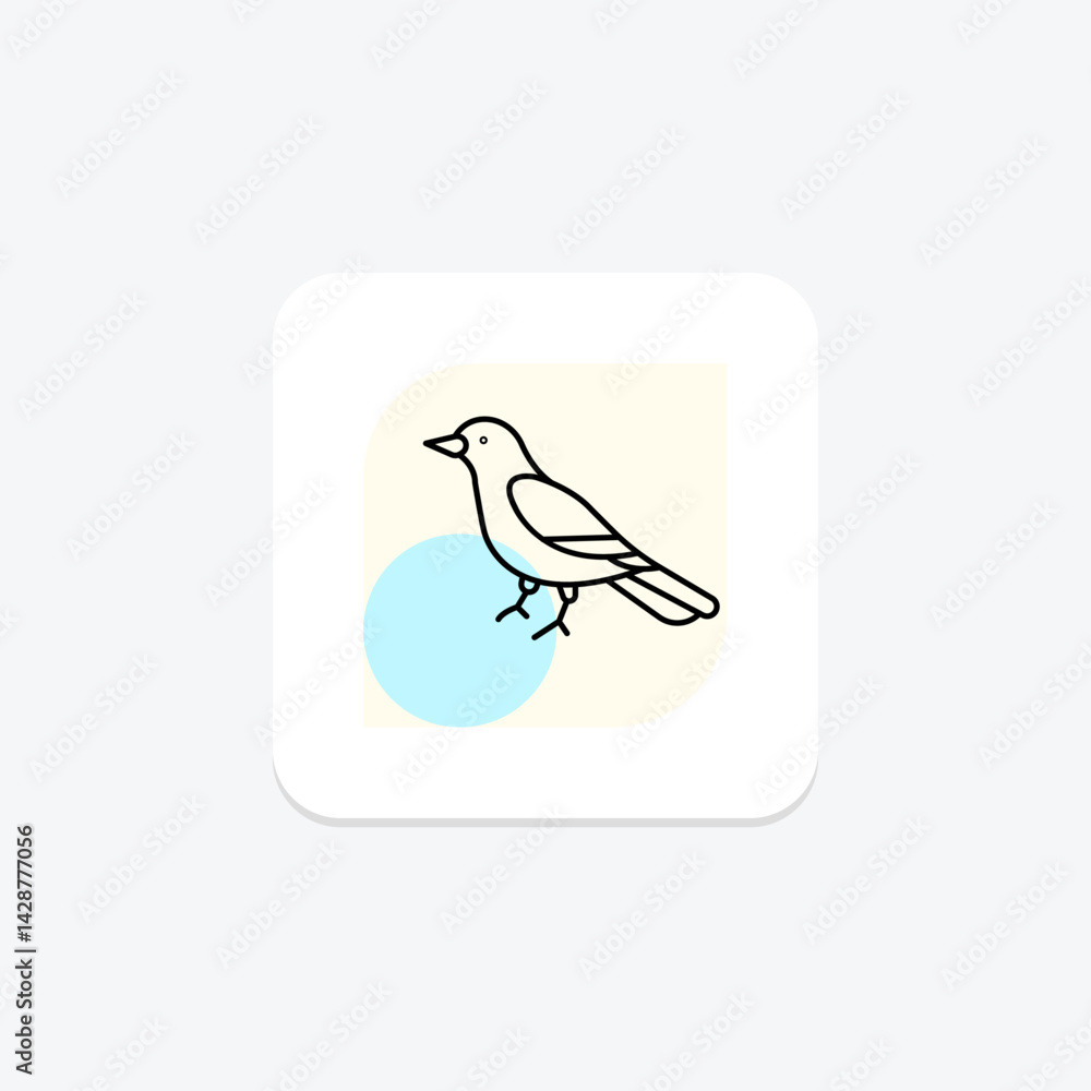 Fototapeta premium Magpie, vector, pixel perfect, illustrator file