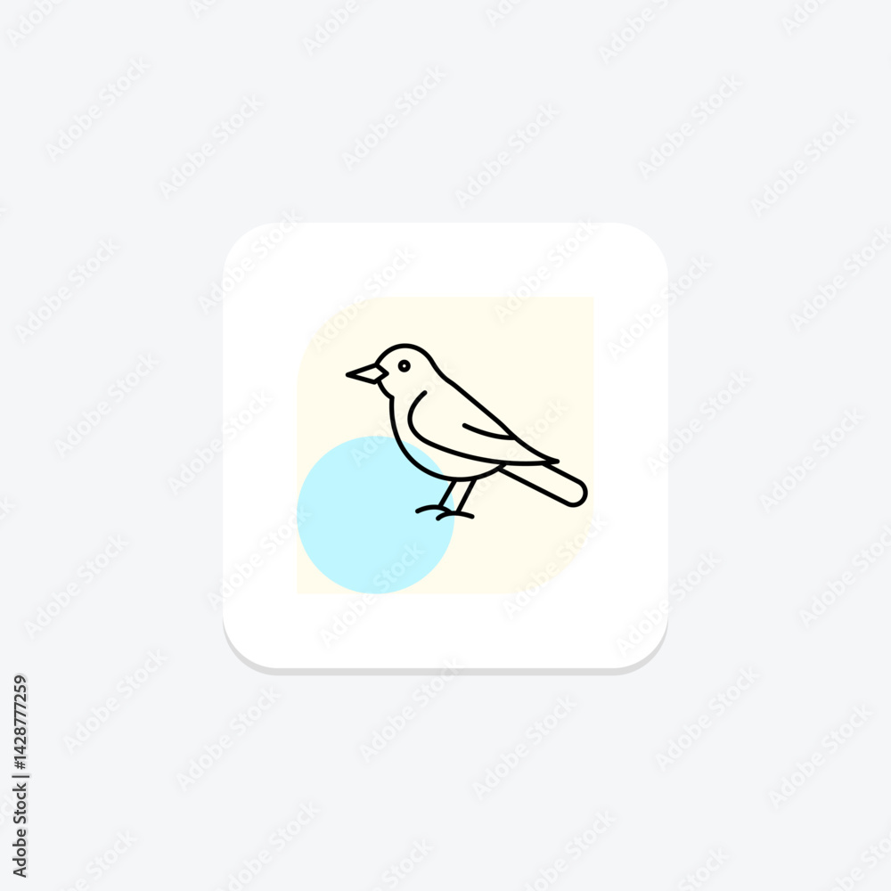 Fototapeta premium Blackbird, vector, pixel perfect, illustrator file
