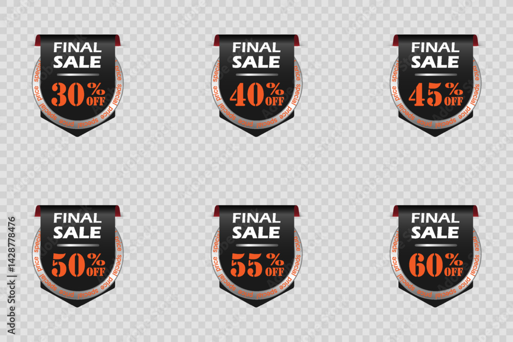 Obraz premium Final Sale and Discount Banners. Vector EPS10