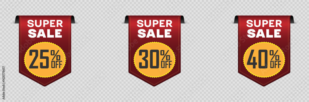 Banner of super offers and sales. On a transparent background. Banner of super offers and sales. On a transparent background.