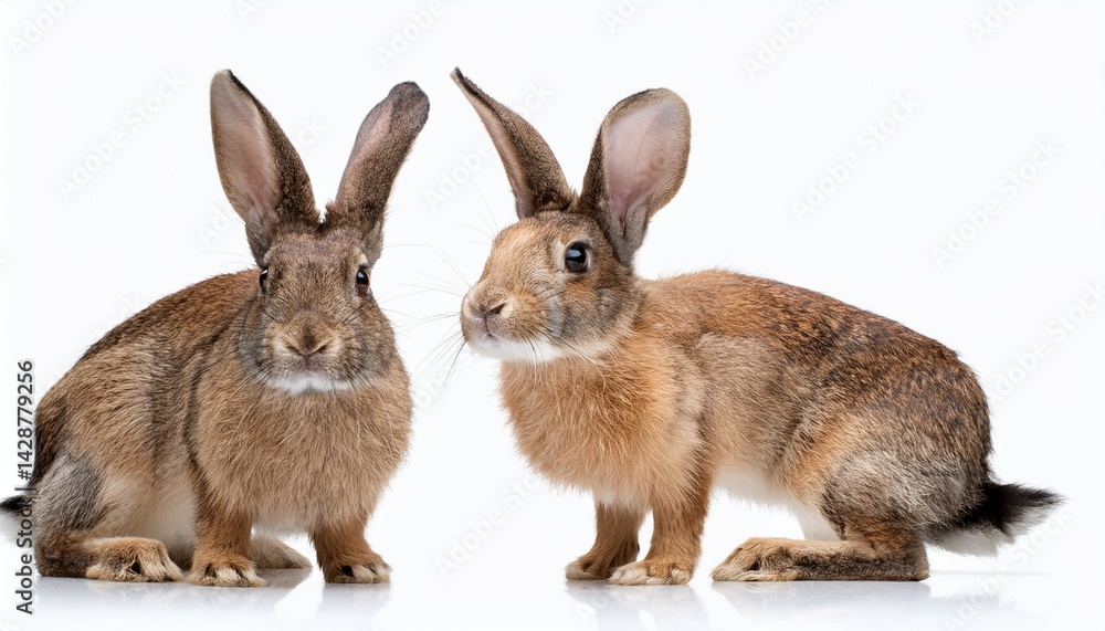 Obraz premium rabbit standing isolated