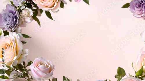 pink rose border