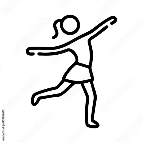 Dance instructor teaching choreography with joyful expression in a dynamic environment and copy space