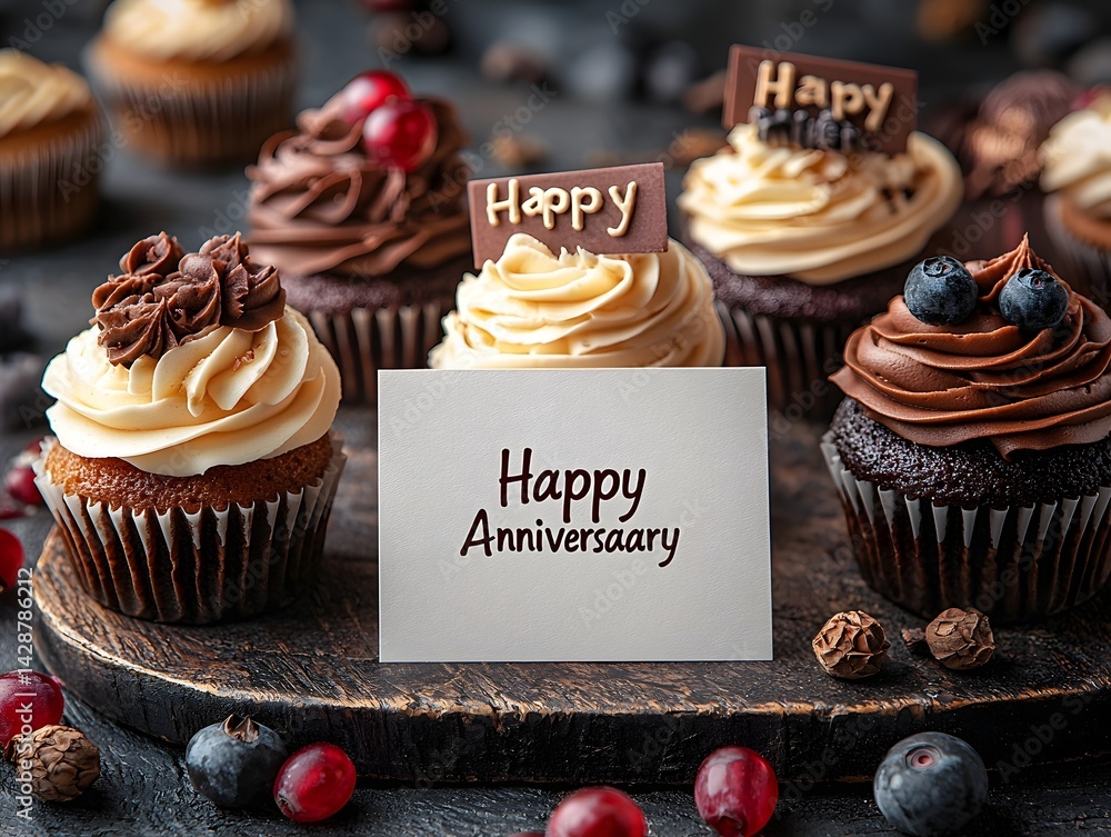 Celebratory Cupcakes for a Happy Anniversary