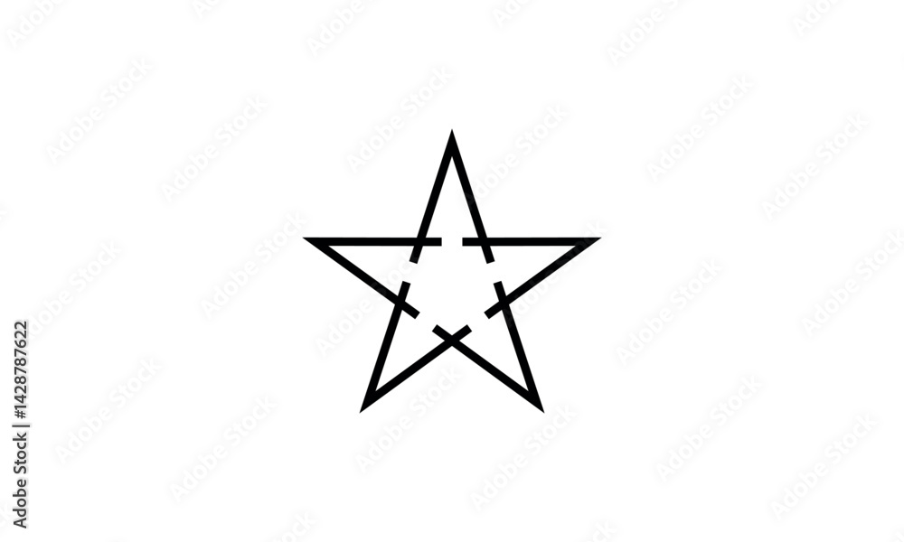 Fototapeta premium a graphic image with star line theme, white background. vector graphic base.