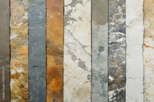 Obraz na płótnie Natural stone texture with a variety of earth tones and rugged surfaces. w salonie