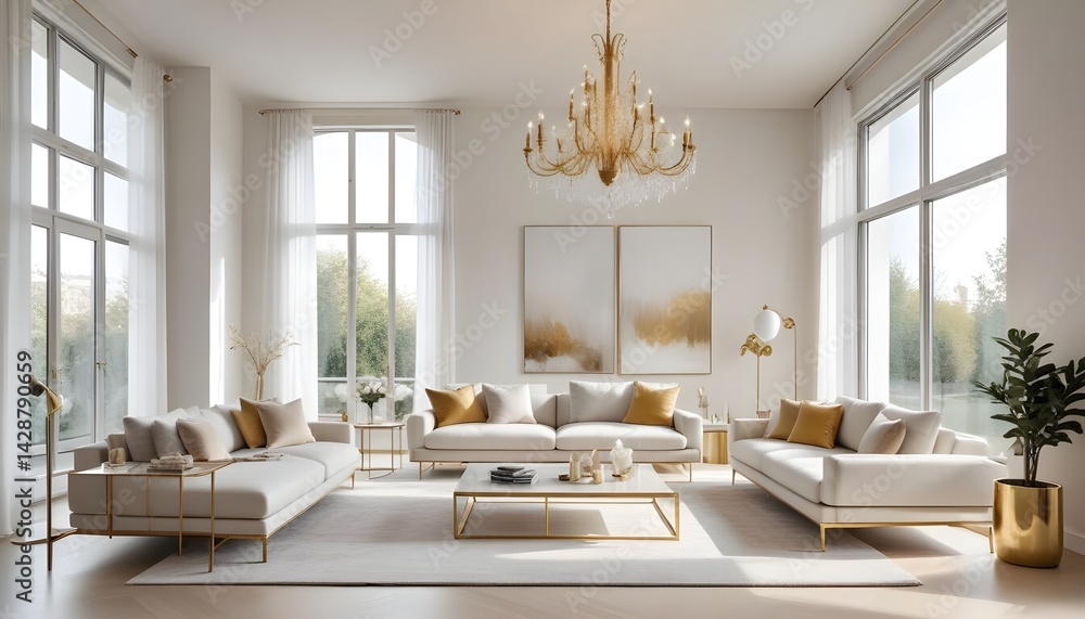 Fototapeta premium interior modern design room 3d