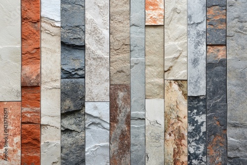 Obraz na płótnie Natural stone texture with a variety of earth tones and rugged surfaces. w salonie