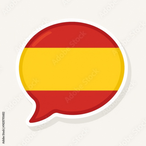Spanish flag Speech Bubble 