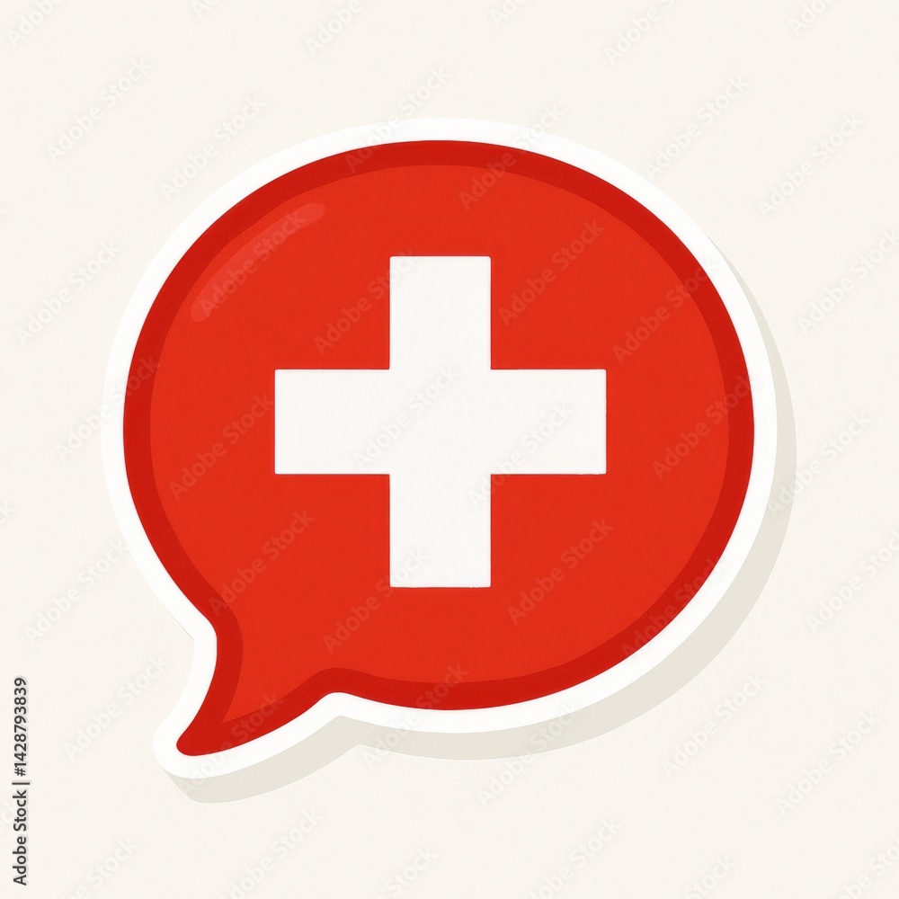 Obraz premium Swiss flag Speech Bubble 