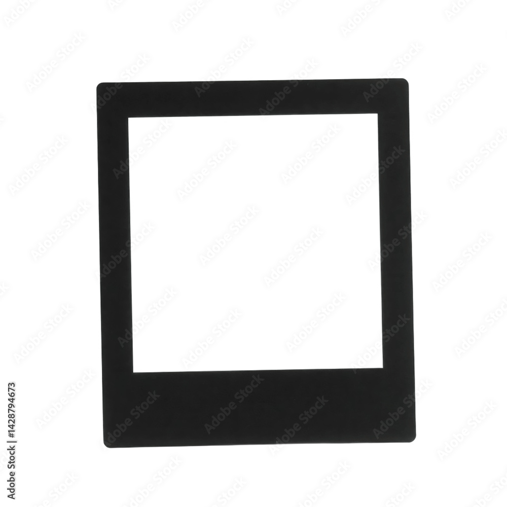 Blank black polaroid isolated on transparent background Blank black polaroid isolated on transparent background