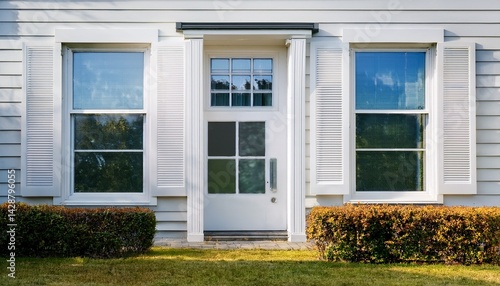 white pvc and upvc windows on house