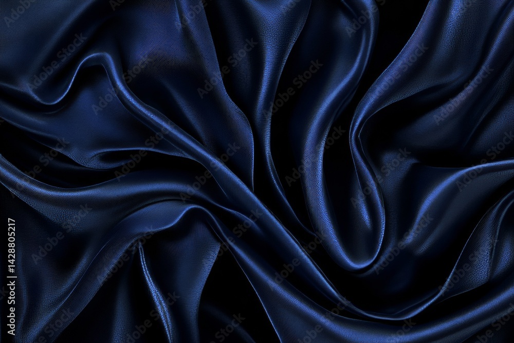Sophisticated dark blue velvet texture with a luxurious feel.