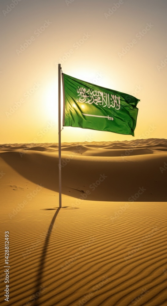 custom made wallpaper toronto digitalSaudi Arabia Flag Rub al Khali Desert Dunes Landscape Background
