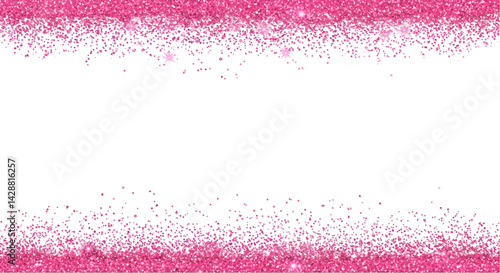 Pink glitter border black background