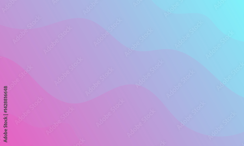 Fototapeta premium abstract blue pink lines wave curves on smooth gradient color textured pattern background