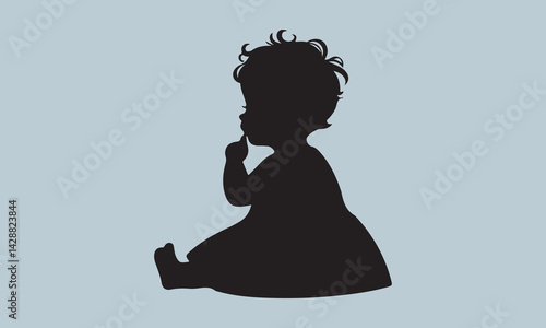 silhouette of a girl in a dress