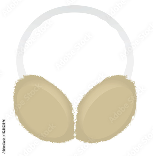 Brown ears muffs. vector illustration