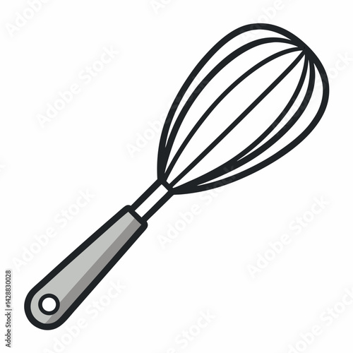 Simple Cartoon Whisk for Cooking and Baking
