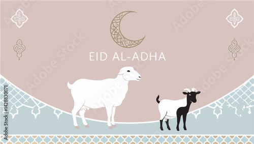Eid al-Adha Vector Collection: Cute Sheep and Festive Elements