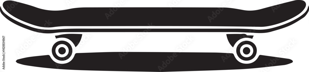 skateboard icon over white background, silhouette style, vector illustration skateboard icon over white background, silhouette style, vector illustration