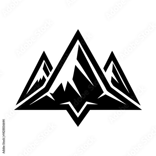 Mountain range peak adventure outdoor landscape art silhouette