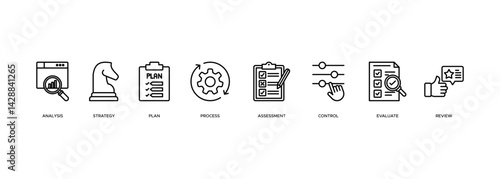 Risk banner web icon for the short run, deepfake, AI emergence, bias, job disruption, inequality, persuasive, ethic, privacy violation and weaponize. Minimal vector infographic.