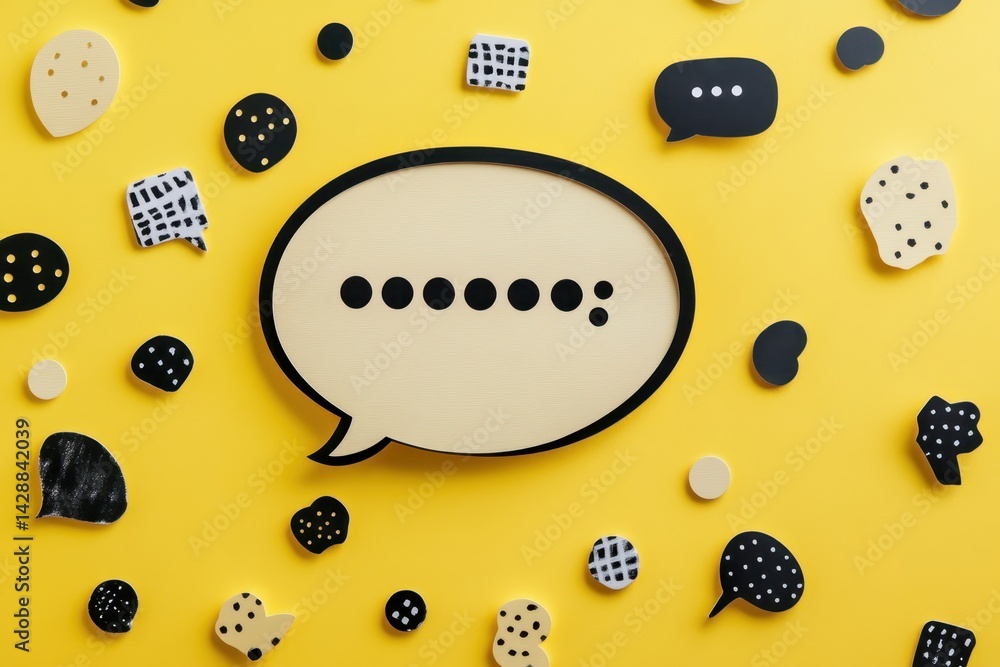 Chat speech bubble communication