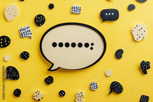 Obraz na płótnie Chat speech bubble communication w salonie