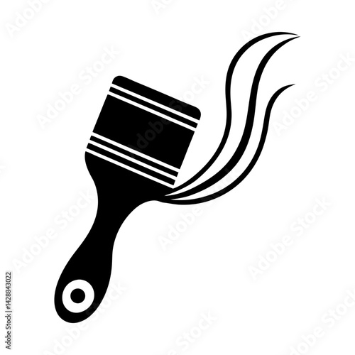Paint brush stroke vector graphic art illustration silhouette