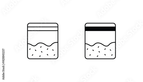 Heroin Powder icon design with white background stock illustration