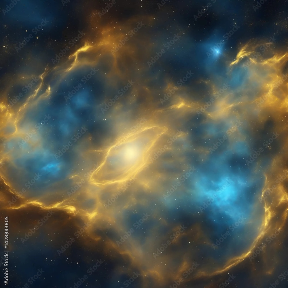 Fototapeta premium Abstraction of outer space with galaxies, nebulae and stars