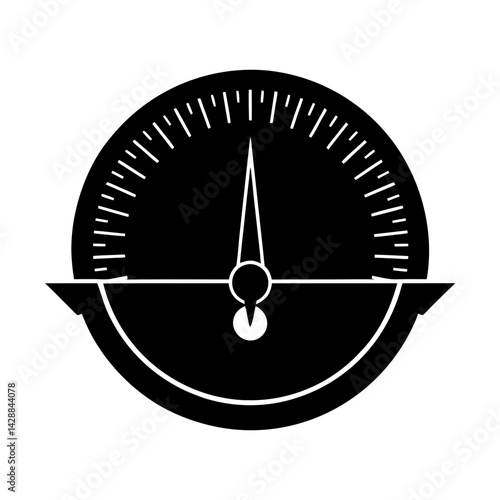 Aviation indicator gauge vector graphic template silhouette