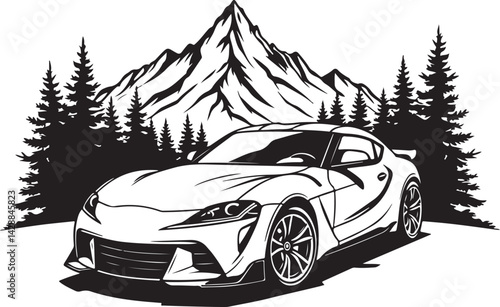 Mountain Beast Corvette SVG | Wild Nature Car Silhouette Design

Corvette in the Wild Vector | Rugged Muscle Car in Mountain Scene

Beast Mode Corvette SVG | Sports Car Silhouette in Nature

Corvette 
