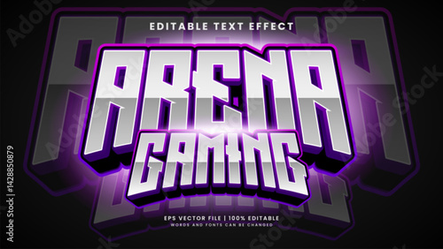 Arena gaming esports 3d editable text effect sport style